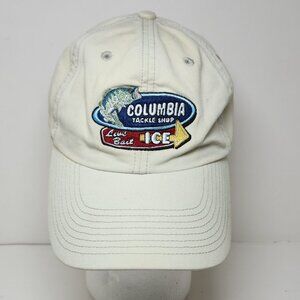 Columbia cap, embroidered tackle shop fishing hat, one size, adjustable strap
